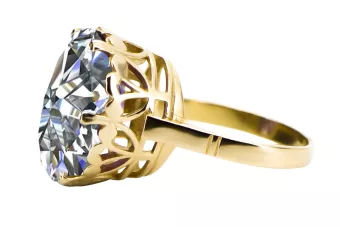 Ring Vintage Zircon 14K Yellow gold vrc130y